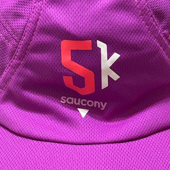 Saucony 5K Running Hat Unisex Adult Purple Strapback Packable Polyester OSFM - Picture 3 of 9